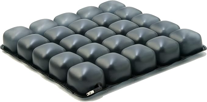 Roho Mosaic Seat Cushion 18” x 16” Inflatable Air Cell Design, Adjustable Firmness, Non-Skid Cover, Lightweight Portable Cushion for Wheelchair, Office Chair, Car & Home