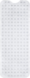 ENKOSI Bath Mat – 40 x 16 Inch Extra Long Non Slip Bathtub Mat – Anti Slip Clear Shower Mat with Suction Cups and Drain Holes – Bathroom Mat for Bath Tub and Smooth Shower Floors (40x16 Clear)