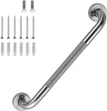 16 Inch Shower Grab Bar 1.25" Dia， Brushed Nickel Anti Slip Bathroom Grab Bar, 304 Stainless Steel Knurled Handicap Grab Bars, Safety Support Handrail， Bath Shower Handle for Elderly Injury Senior