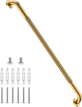 40 Inch Anti Slip Shower Grab Bar, Munzong Long Bathroom Grab Bar for Showers, Gold Knurled Handicap Balance Bar,Safety Hand Rail Support Elderly Senior Assist Bath Handle