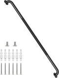 48 Inch Anti Slip Shower Grab Bar, Munzong Bathroom Grab Bar for Showers, Black Knurled Handicap Balance Bar,Safety Hand Rail Support Elderly Senior Assist Bath Handle