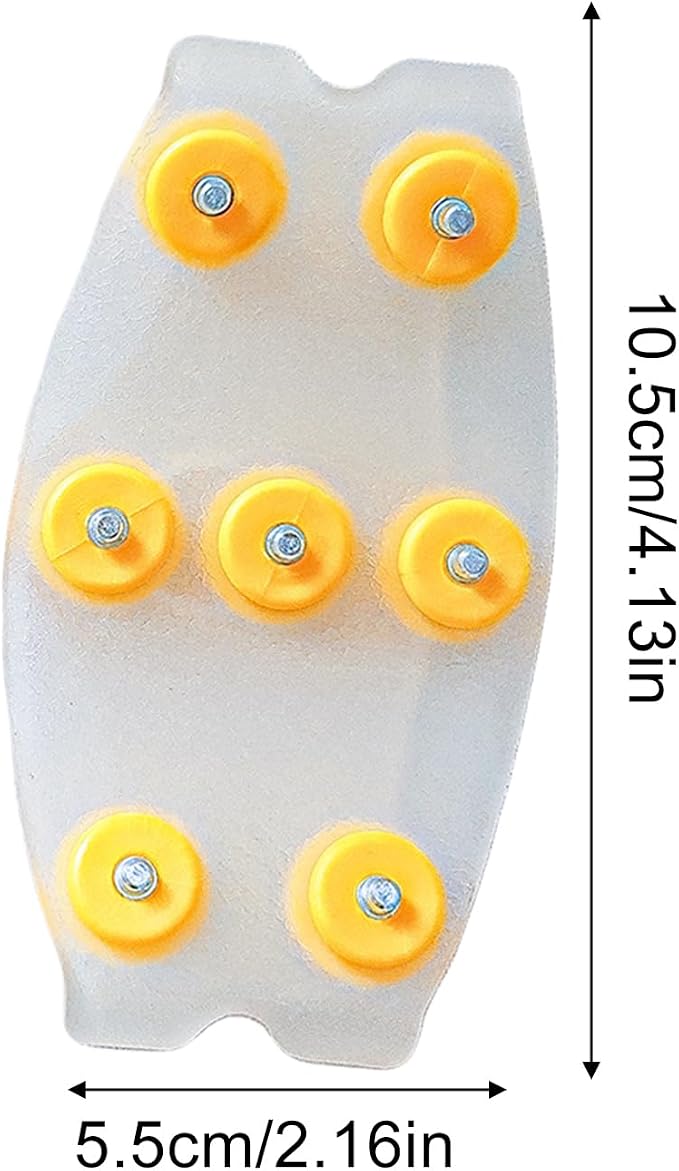 Ice Cleats Shoes, Anti Slip Aid, 4.13x2.16 Inch Crampon Piece with Winter Use, Hiking Helper with, Compact Utility Tool, Home Accessories for Men Women Fishing Sports Garden Park Running