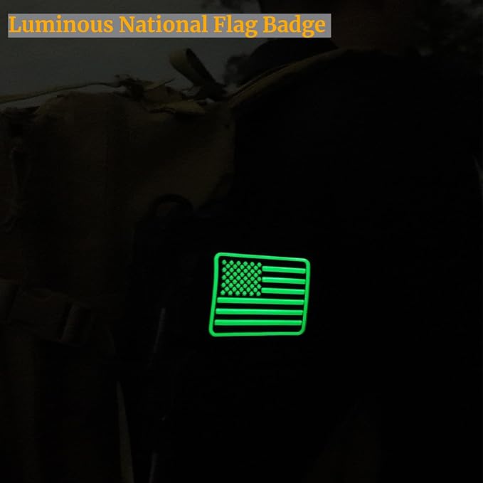 2 Pack Tactical Molle Utility Pouchs,Mini Belt Pouch EDC Pouch Tactical Phone Pouches Outdoor Admin Tool Pouch Medical EDC IFAK Pack with US Flag Patch