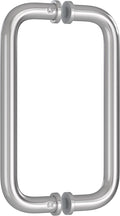 Ranbo Brushed Nickel 8" CTC Tubular Back-to-Back Shower Door Handle,Heavy-Duty 1.0mm Thick 304 Stainless Steel, for 1/4"- 1/2" Thick Glass and 1-3/8" - 2-1/6" Thick Wooden or Metal Doors