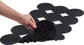 Webos Patented Non Slip Bathtub Mat Shower Mat Bath Mat Tub Mats with Strong Suction Cups Soft Natural Rubber Bath Mat for Inside The tub (Circle-Black, 28x16 inch)