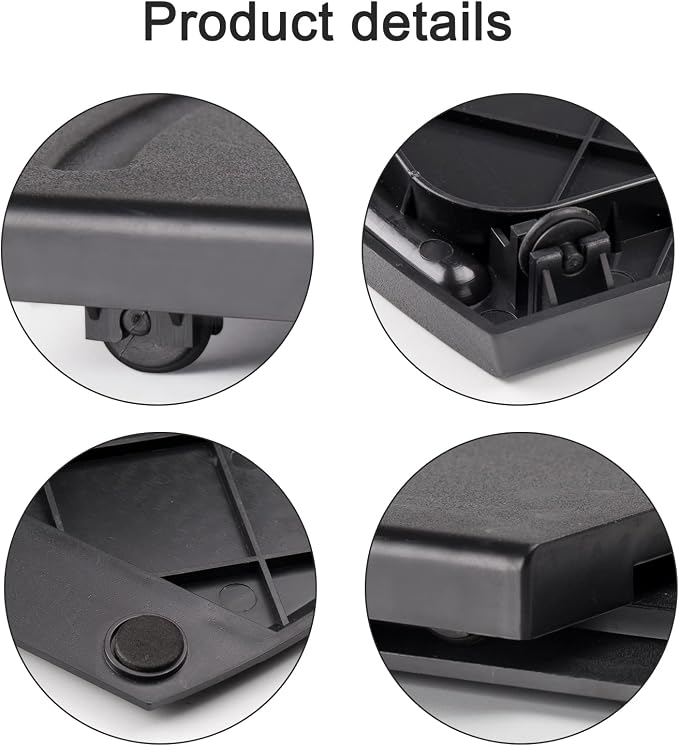 Bruvoalon Kitchen Appliance Sliding Tray, Slider for Coffee Pot, Coffee Maker, Toaster, KitchenAid Mixer, Blenders and Air Fryer, Coutertop with Rolling Wheels (3 Pack)