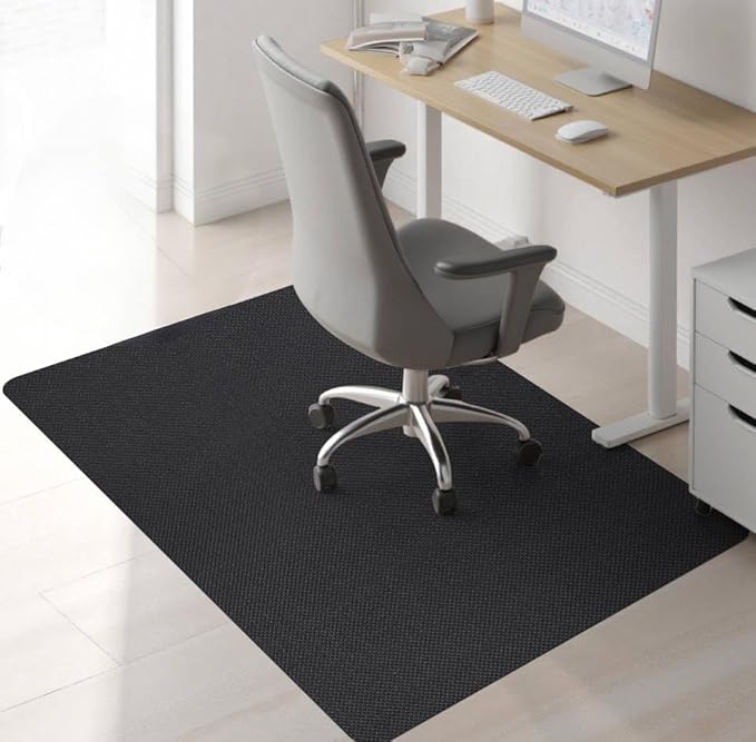 Sycoodeal Chair Mat,36" x 55" Office Chair Mat for Hardwood and Tile Floor, Heavy Duty Floor Protector for Rolling Chairs,Non-Slip,Computer Mat for Home Office(Black)