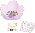 Gifts for Women Flower Jewelry Dish Ring Holder Jewelry Tray Vanity Organizer Room Decor Aesthetic Dorm Bathroom Decor Decorative Trinket Dish for Rings Earrings Necklaces Friendship Birthday Gifts