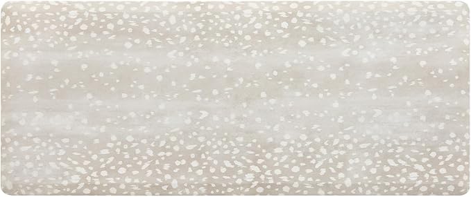 House of Noa Nama Standing Mat – Anti-Fatigue Kitchen Mats for Floor, Cushioned & Non-Slip Kitchen Comfort Mat for Standing, Thick Foam Anti-Fatigue Mat for Kitchen & Workspaces, Fawn Shea 30" x 72"