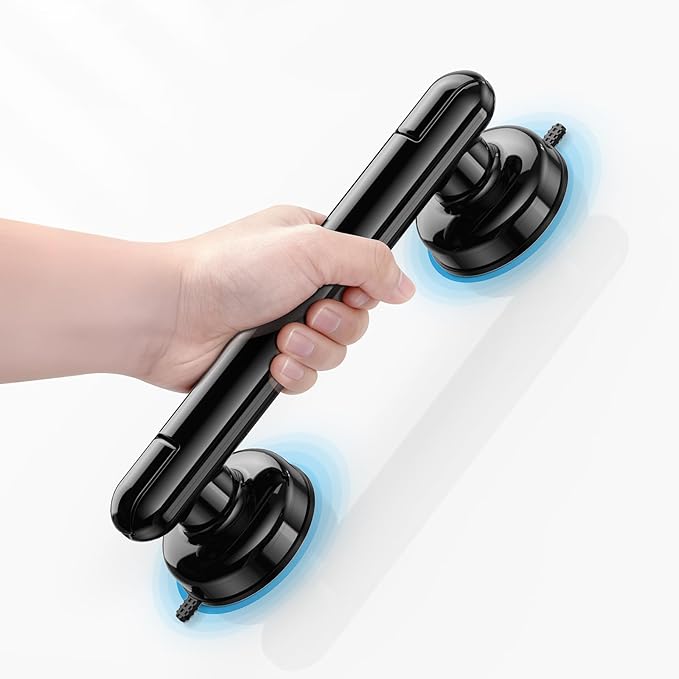 JOTPE 1-Pack Grab Bars for Bathtubs and Showers, No Drilling & Removable Shower Grab Bar Easy to Install, Heavy Duty Suction Grab Bars for Shower, Safety Shower Handle for Balance (11 inch)