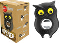 4-in-1 Manual Owl Bottle Opener - BPA-Free Multi-Function Opener for Bottle Caps, Jars, Pull Tabs & Twist Caps, Ergonomic Design for Kids, Seniors & Weak Hands (Black)