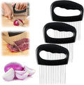 2025 New Onion Slicer Holder - Stainless Steel Meat Vegetable Slicer for Tomatoes, Lemons, Potatoes - Kitchen Gadget with Comfy Non-Slip Grip (3)
