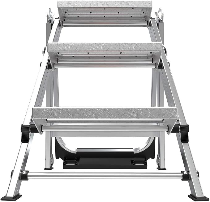 Little Giant Ladder Systems 10310BA Safety Step Stepladder with Handrail, 3-Step