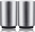 2PCS Premium Beer Bottle Opener, Automatic Stainless Steel Quick Pop the Top Can Openers by Magnet Catching No Damage Caps, Wine Accessory Push Down Off Magnetic Bartender Tool for Home Picnic Camping