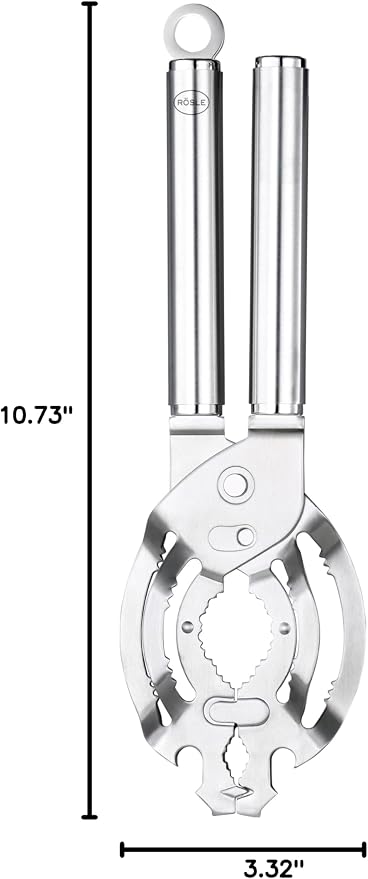 RÖSLE Stainless Steel Screw Jars Bottle Opener Bottle Opener with Hanging Loop Silver