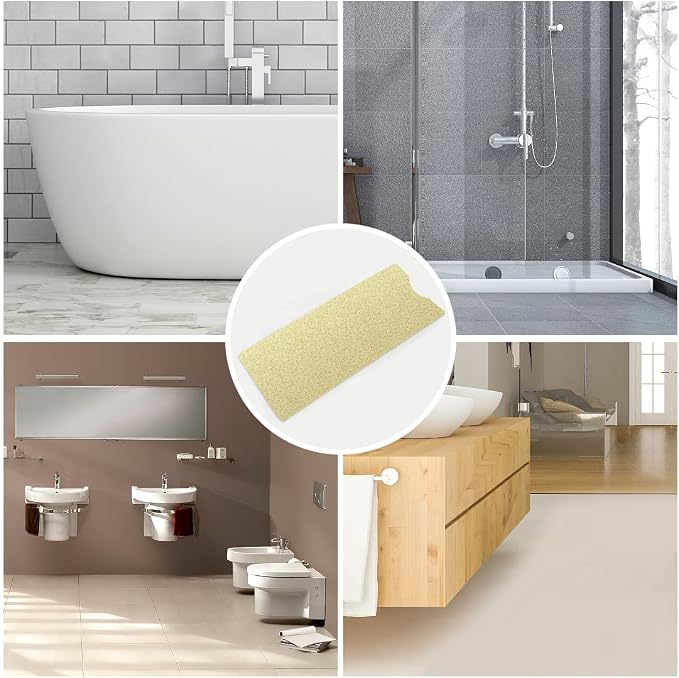 Bathtub Mat Non Slip Shower Mat Soft PVC Loofah Bath Tub Mats with Drain for Bathroom Tub 40 x 16 Inch (Beige Yellow)