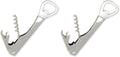 Chef Craft Select Bottle Opener and Corkscrew, 5.5 inches in length, Nickle Plated (Pack of 2)
