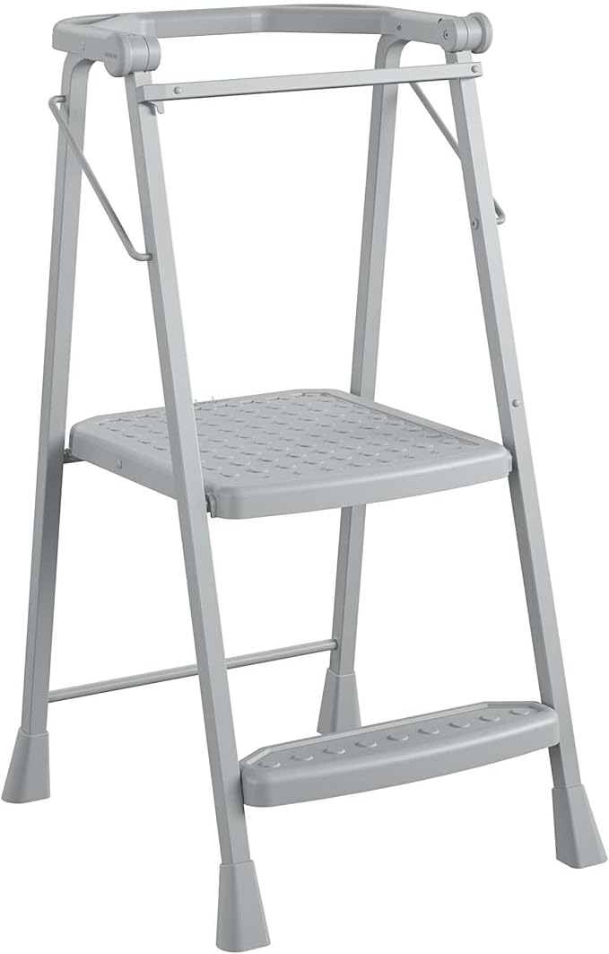 COSCO 2-Step Kitchen Stepper™ Adult Folding Step Stool, Kids Folding (Steel/Resin)