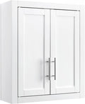 Crosley Furniture Savannah Wall Mounted Bathroom Storage Medicine Cabinet with Shelves, Snow