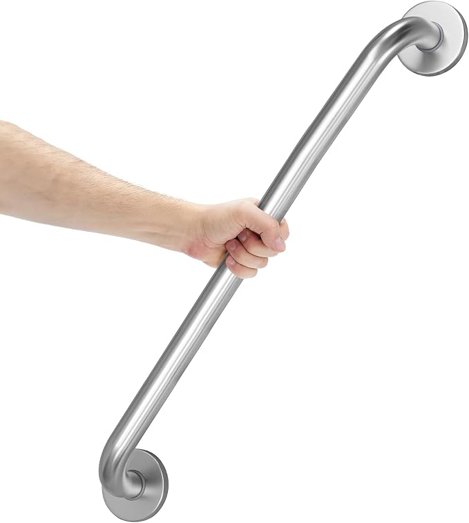 AmazerBath Long Grab Bars for Bathtubs and Showers Anti Slip, 32" L x 1.25" D, Handicap Grab Bars Stainless Steel, Shower Grab Bars for Seniors, Bathtub Handle Bars for Bathroom Holds 500LBS