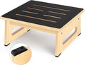 Step Stool, Bed Steps for High Beds for Adults with Non-Slip Rubber Stepping Surface and Handles, 450 LBS Capacity for Bedroom Kitchen Bathroom, or Bedside, Senior Support(Natural)