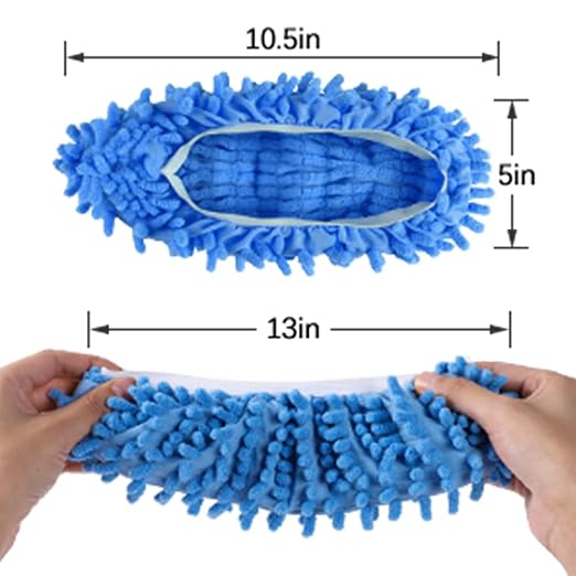 Tamicy Mop Slippers Shoes 5 Pairs (10 Pieces) - Microfiber Cleaning House Mop Slippers Floor Cleaning Tools Shoe Cover Soft Washable Reusable Microfiber Foot Socks Floor Cleaning Tools Shoe Cover | Microfiber, Washable, Reusable, Floor Cleaning Tools, ...