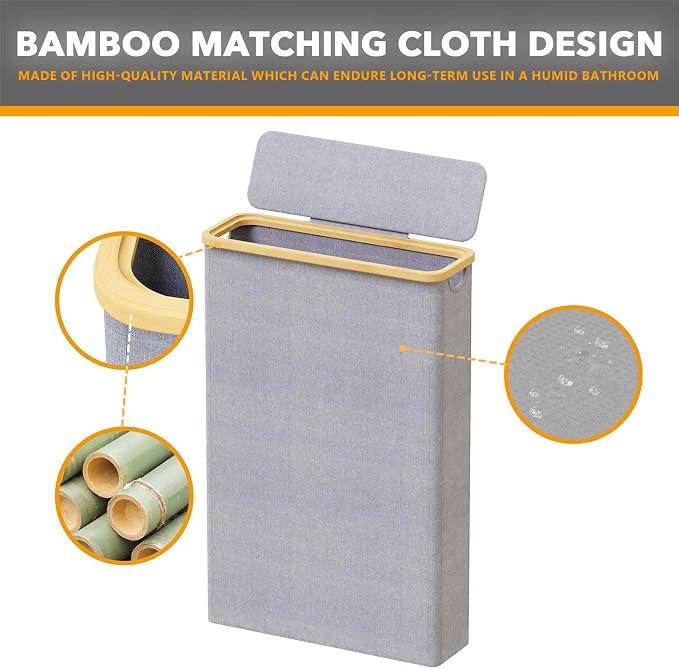 SpaceAid Extra Large Toilet Paper Storage with Lid, Hold up to 24 Regular Rolls or 18 Mega Rolls, Slim Toilet Paper Basket Holder Bin Container, Bathroom Accessories Organizer, Grey