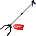 3 Claw Grabber Reacher Tool Heavy Duty, 2025 Updated 32" Lightweight, Foldable, Wide Jaws, Steel Cable, Rubberized Strong Grip Garbage Trash Picker Upper Grabber for Seniors Pick Up Stick Pickup Tool