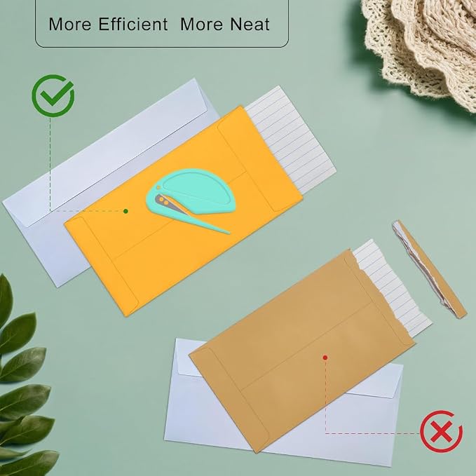 3 Pack Letter Opener Envelope Slitter – Envelope Opener with Safety Concealed Sharp Blade Neatly Opened Without Damage.Mail Opener for Women Men,Office Worker,Graduate Students,Home,Office,Postal