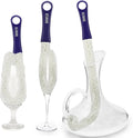 KUWAN Bottle Cleaning Brush Multi-Function Household Tools Flexible Bottle Scourer for Some Decanters, Goblets, Glasses, Cups (Long 3pcs)