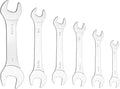 Super-Thin Open End Wrench Set, 3mm Ultra Thin Open End Wrenches Kit SAE 3/8x7/16", 1/2x9-16", 5/8x11/16", 3/4"x13/16", 7/8"x15/16", 1"x1-1/16" Chrome Vanadium Steel Wrench for Tight Spots Repair