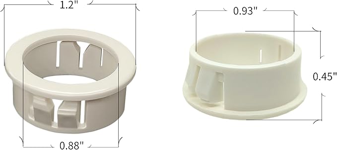 SB1.093-14 Shower Grab Handle Bushing Lasco snap Bushing, Compatible with HEYCO Lasco Shower Gripper (7/8 inch Rod and 1+1/8 inch Hole) 2 Pack