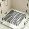 Casa and Beyond Shower Mat, Secure Shower Mats Easy to Clean, Showers Mat with Suction Cup, Washable Non-Slip Bathtub Mats for Inside Showers (Grey,20.9 * 20.9 in)