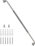 48 Inch Anti Slip Shower Grab Bar, Munzong Bathroom Grab Bar for Showers, Brushed Nickel Knurled Handicap Balance Bar,Safety Hand Rail Support Elderly Senior Assist Bath Handle