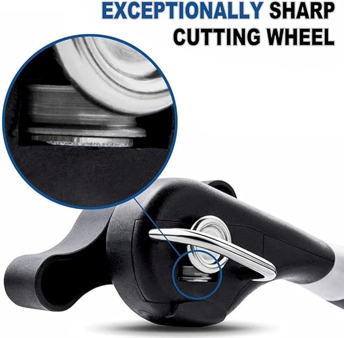 PAKITNER- Safe Cut Can Opener, Smooth Edge Can Opener - Handheld Easy Turn Knob, Manual Can Opener, Ergonomic Smooth Edge, Food Grade Stainless Steel Cutting Tool for Kitchen & Restaurant