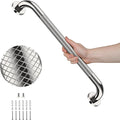 Anti Slip Shower Grab Bar 32 Inch, YuanDe Chrome Stainless Steel Bath Grab Bar, Knurled Bathroom Safety Rail, Shower Handrail Support, Handicap Elderly Balance Assist Handles-1.25" Diameter