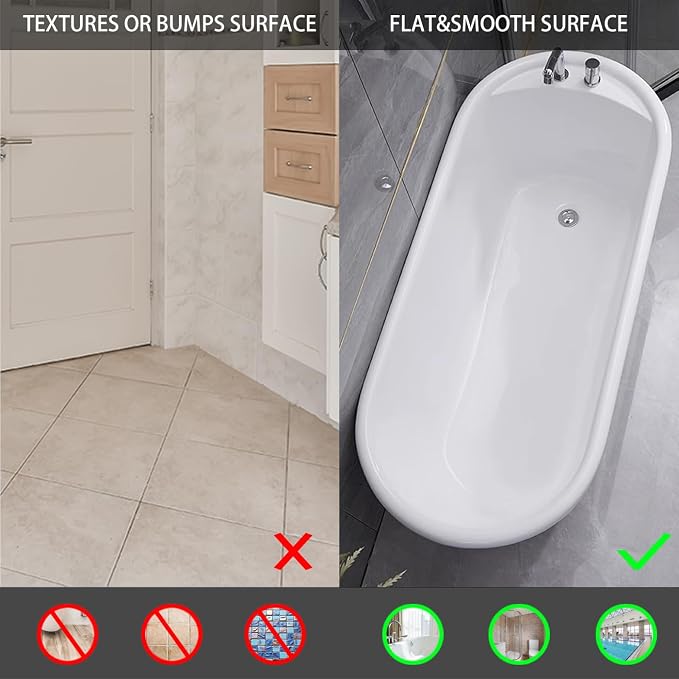 Extra Large Non-Slip Bathtub Mat, 36x17” TPR Shower Mat with 198+ Suction Cups, Bath Mat for Elderly/Kids, Machine Washable & Fast Drainage, Foot Massage Design (Khaki, Extra Large)