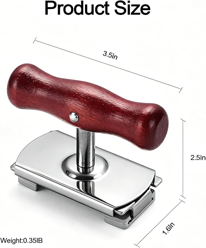 Adjustable Jar Opener for Weak Hands, Stainless Steel Lid Opener with Non-Slip Rubber Lining & Wooden Handle, Heavy Duty Bottle Opener for Seniors with Arthritis, Easy Twist Off Tight Lids