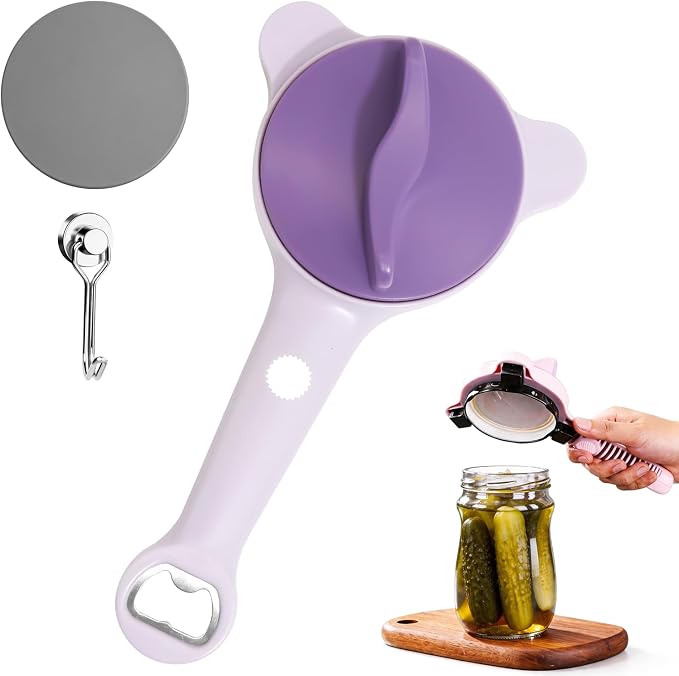 2026 New 4-in-1 Jar Opener, Adjustable Jar Opener for Seniors (purple)
