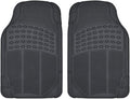 BDK ProLiner Floor Mats for Cars Trucks SUV, 2-Piece All-Weather Car Mats with Universal Fit Design, Durable Car Floor Mats with Capture Ridges, Waterproof Rubber Floor Mats for Cars (Black)