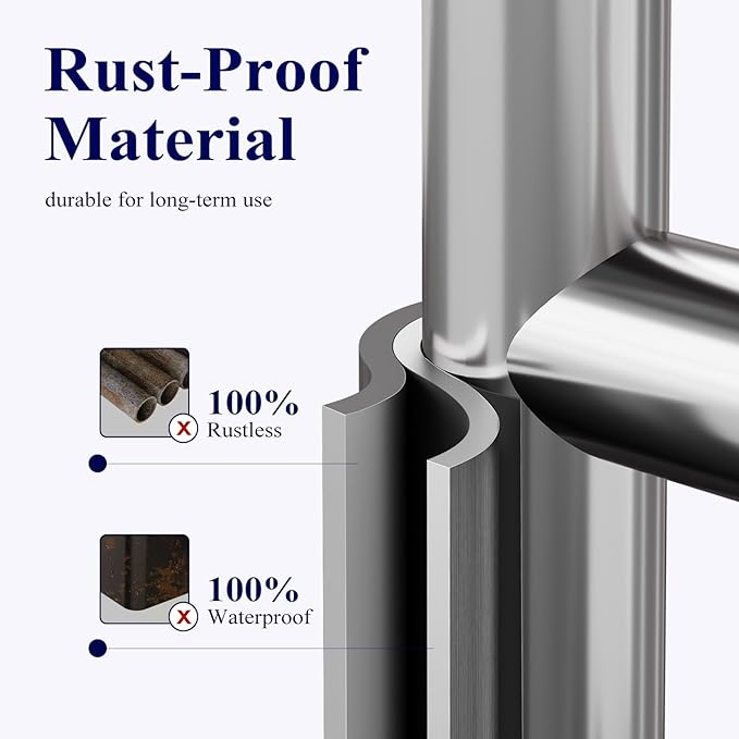 Kitsure Toilet Paper Holder Free Standing – Rustproof Metal Toilet Paper Stand for 4 Rolls with Anti-Slip Base and Shelf for Phone & Small Items, Bathroom Organizers and Storage, Medium, Chrome Silver