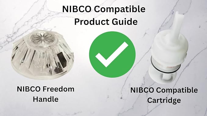 T & T Hardware Single Handle Shower Handle Replacement Compatible with Nibco Freedom Faucets – Durable Construction, Easy Installation, T Shaped Broach, Clear, 3-1/2" Wide