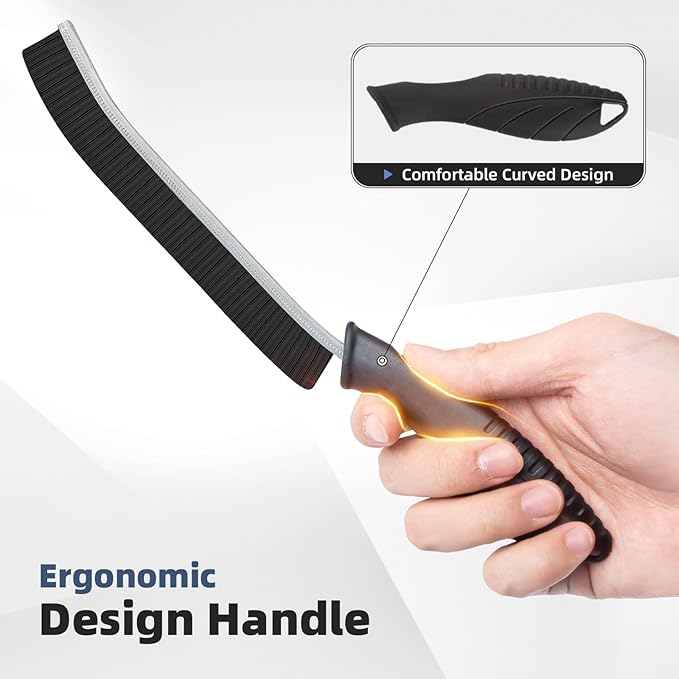 FOOGWEE Hard Bristle Crevice Cleaning Brush - Cleaning Supplies - Grout Cleaning Brushes for Household Use - Crevice Cleaning Tool for Bathroom, Home and Kitchen (5, Black)
