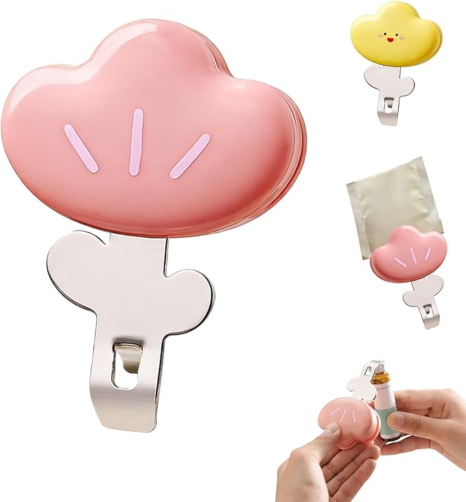 3 in 1 Oral Liquid Bottle Opener with Refrigerator Magnet and Sealing Clip,Portable and Cute Lid Remover for Home and Travel (Red)