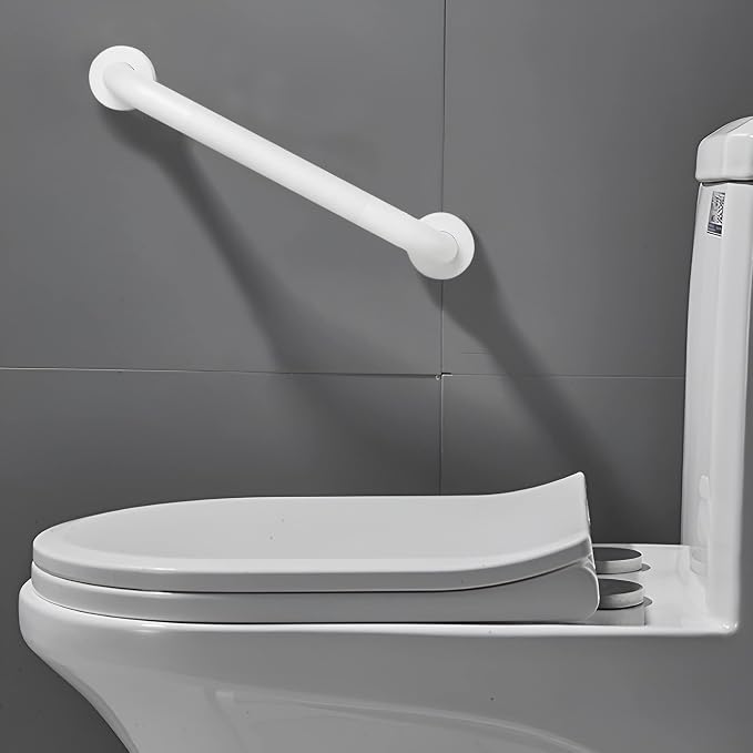 Shower Grab Bar, 2 Pack 32 Inch White Bathroom Grab Bar, 1.25" Diameter 304 Stainless Steel Anti-Slip Grab Bars for Bathtubs and Showers, Handicap Shower Grab Bar for Seniors Elderly
