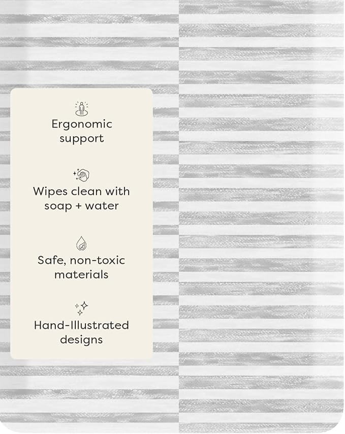 House of Noa Nama Standing Mat – Anti-Fatigue Kitchen Mats for Floor, Cushioned & Non-Slip Kitchen Comfort Mat for Standing, Thick Foam Anti-Fatigue Mat for Kitchen & Workspaces, Reese Ash 22" x 36"