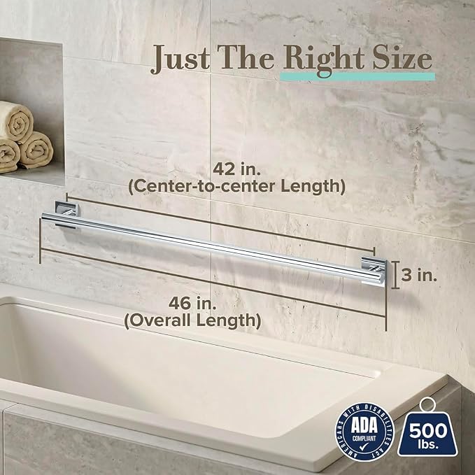 Gatco 948 Elevate, Grab Bar, 42”, Chrome
