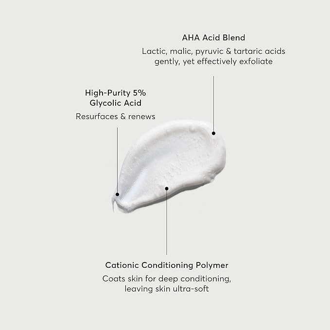 Naturium The Smoother Glycolic Acid Exfoliating Body Wash, Soft & Smoothing Cleanser, 16.9 oz