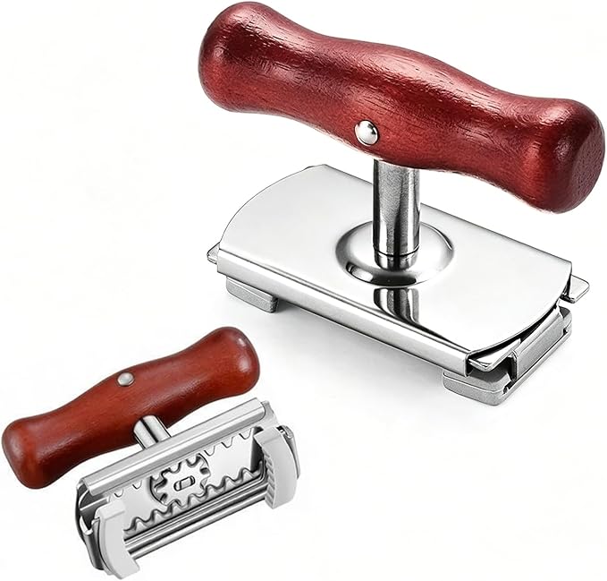 Adjustable Jar Opener for Weak Hands, Stainless Steel Lid Opener with Non-Slip Rubber Lining & Wooden Handle, Heavy Duty Bottle Opener for Seniors with Arthritis, Easy Twist Off Tight Lids