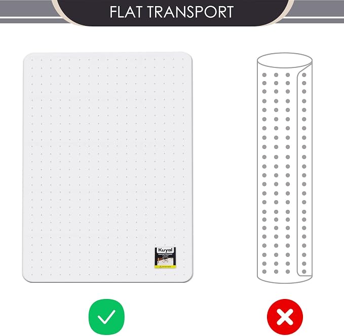 Kuyal Office Chair Mat for Carpet, Set of 2, 32x55 Clear Heavy Duty Computer Chair Mat, Under Desk Protector Carpeted Floors Mat, Easy Chair Movement,Ship Flat